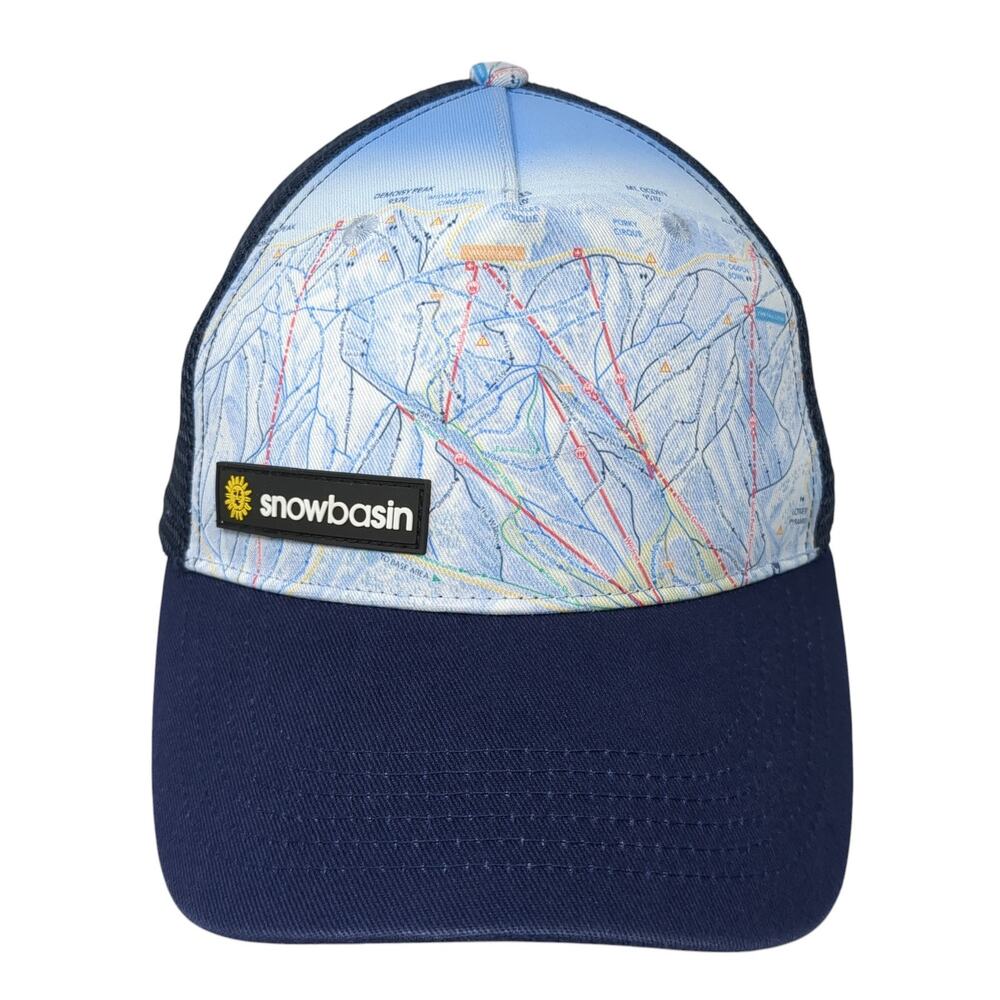 Snowbasin Trucker Hat Multicolor One Size Adjustable 6 Panel Mesh Back Cirque